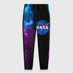 Мужские брюки 3D с принтом NASA (SPACE) 4.2 в Тюмени, 100% полиэстер | манжеты по низу, эластичный пояс регулируется шнурком, по бокам два кармана без застежек, внутренняя часть кармана из мелкой сетки | nasa | paint | space | звезды | космос | краска | наса | черная дыра