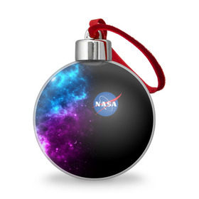 Ёлочный шар с принтом NASA (SPACE) 4.2 в Тюмени, Пластик | Диаметр: 77 мм | Тематика изображения на принте: nasa | paint | space | звезды | космос | краска | наса | черная дыра