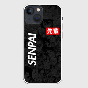 Чехол для iPhone 13 mini с принтом Senpai (Поло) в Тюмени,  |  | 2 versia | ahegao | anime | manga | paint | red | sempai | senpai | sup | supreme | trend | white | аниме | белый | манга | семпай | сенпай | суп | суприм