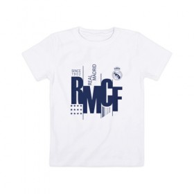 Детская футболка хлопок с принтом Real Madrid - Printed Graphic в Тюмени, 100% хлопок | круглый вырез горловины, полуприлегающий силуэт, длина до линии бедер | 0x000000123 | real madrid | реал мадрид