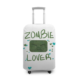 Чехол для чемодана 3D с принтом Zombie Lover в Тюмени, 86% полиэфир, 14% спандекс | двустороннее нанесение принта, прорези для ручек и колес | funny | mine | minecraft | mods | noob | pro | skins | story | vs | zombie | инди | конструктор | майнкрафт | моды | нуб | скин | скрипер | шахта