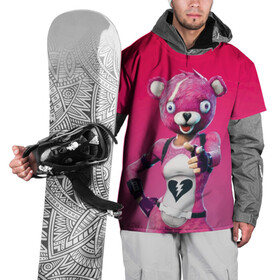 Накидка на куртку 3D с принтом Only You! в Тюмени, 100% полиэстер |  | battle royale | bear | fortnite | pink | батл роял | медведь | розовый | фортнайт | фурри