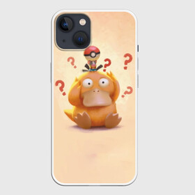 Чехол для iPhone 13 с принтом Псайдак в Тюмени,  |  | detective pikachu | pikachu | pokeball | pokemon | psyduck | детектив пикачу | пикачу | покебол | покемон | псайдак