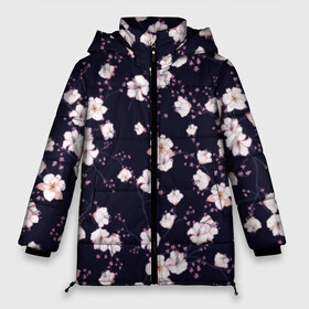 Женская зимняя куртка 3D с принтом blossom cherry flower в Тюмени, верх — 100% полиэстер; подкладка — 100% полиэстер; утеплитель — 100% полиэстер | длина ниже бедра, силуэт Оверсайз. Есть воротник-стойка, отстегивающийся капюшон и ветрозащитная планка. 

Боковые карманы с листочкой на кнопках и внутренний карман на молнии | art | flowers | leaves | арт | букет | лепестки | листья | художество | цветок | цветы