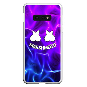 Чехол для Samsung S10E с принтом Marshmello THUNDER в Тюмени, Силикон | Область печати: задняя сторона чехла, без боковых панелей | christopher comstock | dj | marshmello | music | диджей | клубная музыка | клубняк | крис комсток | логотип | маршмеллоу | музыка