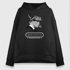 Женское худи Oversize хлопок с принтом Tommy Shelby Company в Тюмени, френч-терри — 70% хлопок, 30% полиэстер. Мягкий теплый начес внутри —100% хлопок | боковые карманы, эластичные манжеты и нижняя кромка, капюшон на магнитной кнопке | британия | гангстеры | детектив | драма | криминал | острые козырьки | сериал | хелен маккрори | шелби