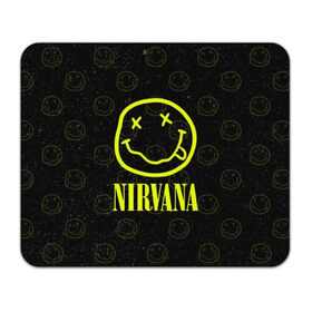 Коврик для мышки прямоугольный с принтом Nirvana 1 в Тюмени, натуральный каучук | размер 230 х 185 мм; запечатка лицевой стороны | cobain | kurt | kurt cobain | nirvana | rock | smile | гитара | кобейн | курт | курт кобейн | нирвана | рок