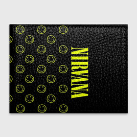 Обложка для студенческого билета с принтом Nirvana 2 в Тюмени, натуральная кожа | Размер: 11*8 см; Печать на всей внешней стороне | cobain | kurt | kurt cobain | nirvana | rock | smile | гитара | кобейн | курт | курт кобейн | нирвана | рок