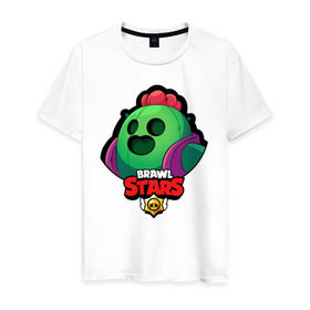 Мужская футболка хлопок с принтом Brawl Stars 5 в Тюмени, 100% хлопок | прямой крой, круглый вырез горловины, длина до линии бедер, слегка спущенное плечо. | android | brawl | brawl stars | clash | clash royale | game | royale | stars | андроид | игра | мобильные игры