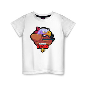 Детская футболка хлопок с принтом Brawl Stars 9 в Тюмени, 100% хлопок | круглый вырез горловины, полуприлегающий силуэт, длина до линии бедер | android | brawl | brawl stars | clash | clash royale | game | royale | stars | андроид | игра | мобильные игры