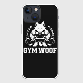 Чехол для iPhone 13 mini с принтом GYM WOOF в Тюмени,  |  | bodybuilding | diet | exercise | fitness | gym | heath | motivation | muscle | phil | training | workout | бодибилдинг | мотивация | спорт | трансформация | фитнес | эстетичный
