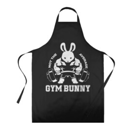 Фартук 3D с принтом GYM BUNNY в Тюмени, 100% полиэстер | общий размер — 65 х 85 см, ширина нагрудника — 26 см, горловина — 53 см, длина завязок — 54 см, общий обхват в поясе — 173 см. Принт на завязках и на горловине наносится с двух сторон, на основной части фартука — только с внешней стороны | bodybuilding | diet | exercise | fitness | gym | heath | motivation | muscle | phil | training | workout | бодибилдинг | мотивация | спорт | трансформация | фитнес | эстетичный