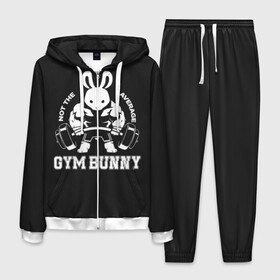 Мужской костюм 3D с принтом GYM BUNNY в Тюмени, 100% полиэстер | Манжеты и пояс оформлены тканевой резинкой, двухслойный капюшон со шнурком для регулировки, карманы спереди | bodybuilding | diet | exercise | fitness | gym | heath | motivation | muscle | phil | training | workout | бодибилдинг | мотивация | спорт | трансформация | фитнес | эстетичный