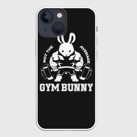 Чехол для iPhone 13 mini с принтом GYM BUNNY в Тюмени,  |  | bodybuilding | diet | exercise | fitness | gym | heath | motivation | muscle | phil | training | workout | бодибилдинг | мотивация | спорт | трансформация | фитнес | эстетичный