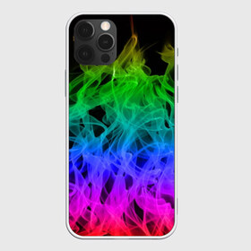 Чехол для iPhone 12 Pro Max с принтом RAINBOW FIRE в Тюмени, Силикон |  | Тематика изображения на принте: battle | battle fire | battle thunder | fire | texture | thunder | битва | битва молний | гроза | молнии | огонь | текстура