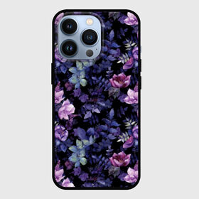 Чехол для iPhone 13 Pro с принтом Цветочный сад в Тюмени,  |  | бутоны | вишня | зимняя вишня | красные ягоды | летняя | лето | листья | малина | мода | плоды | сочная | цветы | ягоды | яркая
