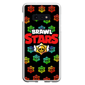 Чехол для Samsung S10E с принтом Brawl Stars в Тюмени, Силикон | Область печати: задняя сторона чехла, без боковых панелей | brawl | brawl st | brawl stars | colt | logo | map | mobo | pattern | poco | shelly | stars | бравл | игра | игры | карта | кольт | лого | мобильные игры | патерн | паттерн | поко | старс | шелли