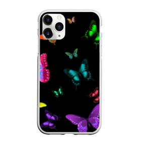 Чехол для iPhone 11 Pro матовый с принтом Ночные Бабочки в Тюмени, Силикон |  | Тематика изображения на принте: butterfly | бабочка | бабочки | биология | животные | краски | крылья | насекомые | ночь | разноцветные | черный | яркие