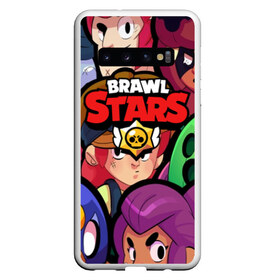 Чехол для Samsung Galaxy S10 с принтом BRAWL STARS в Тюмени, Силикон | Область печати: задняя сторона чехла, без боковых панелей | 8 bit | 8 бит | bibi | brawl stars | crow | el brown | leon | leon shark | max | mr.p | sally leon | shark | stars | virus | werewolf | акула | биби | вирус | ворон | леон | оборотень | пингвин