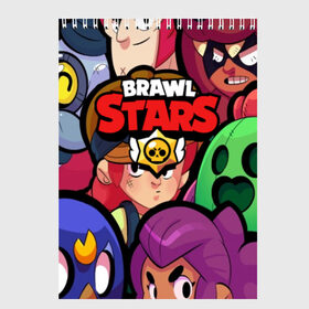 Скетчбук с принтом BRAWL STARS в Тюмени, 100% бумага
 | 48 листов, плотность листов — 100 г/м2, плотность картонной обложки — 250 г/м2. Листы скреплены сверху удобной пружинной спиралью | 8 bit | 8 бит | bibi | brawl stars | crow | el brown | leon | leon shark | max | mr.p | sally leon | shark | stars | virus | werewolf | акула | биби | вирус | ворон | леон | оборотень | пингвин