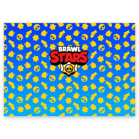 Поздравительная открытка с принтом BRAWL STARS в Тюмени, 100% бумага | плотность бумаги 280 г/м2, матовая, на обратной стороне линовка и место для марки
 | android | brawl stars | games | mobile game | stars | игры | мобильные игры