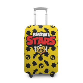 Чехол для чемодана 3D с принтом BRAWL STARS в Тюмени, 86% полиэфир, 14% спандекс | двустороннее нанесение принта, прорези для ручек и колес | android | brawl stars | games | mobile game | stars | игры | мобильные игры