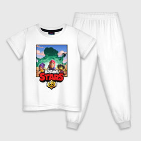 Детская пижама хлопок с принтом BRAWL STARS в Тюмени, 100% хлопок |  брюки и футболка прямого кроя, без карманов, на брюках мягкая резинка на поясе и по низу штанин
 | android | brawl stars | games | mobile game | stars | игры | мобильные игры