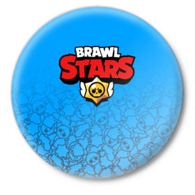 Значок с принтом BRAWL STARS в Тюмени,  металл | круглая форма, металлическая застежка в виде булавки | android | brawl stars | games | mobile game | stars | игры | мобильные игры