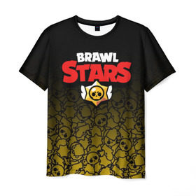 Мужская футболка 3D с принтом BRAWL STARS в Тюмени, 100% полиэфир | прямой крой, круглый вырез горловины, длина до линии бедер | android | brawl stars | games | mobile game | stars | игры | мобильные игры