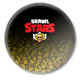 Значок с принтом BRAWL STARS в Тюмени,  металл | круглая форма, металлическая застежка в виде булавки | android | brawl stars | games | mobile game | stars | игры | мобильные игры