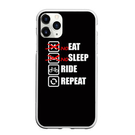 Чехол для iPhone 11 Pro Max матовый с принтом Ride black в Тюмени, Силикон |  | bicycle | bike | cycle | eat | eat sleep | eat sleep repeat | eat sleep ride | eat sleep ride repeat | ride | sleep | вело | велосипед | есть | катать | повторить | спать