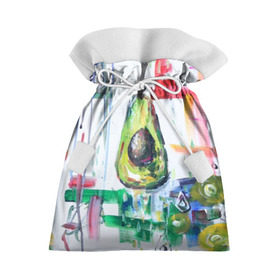 Подарочный 3D мешок с принтом Авокадо авангард в Тюмени, 100% полиэстер | Размер: 29*39 см | Тематика изображения на принте: авокадо | веган | девушкам | здоровое питание | здоровье | люблю авокадо | овощи | пп | стильно | сыроед | фрукты