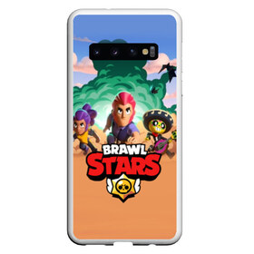 Чехол для Samsung Galaxy S10 с принтом BRAWL STARS в Тюмени, Силикон | Область печати: задняя сторона чехла, без боковых панелей | 8 bit | 8 бит | bibi | brawl stars | crow | el brown | leon | leon shark | max | mr.p | sally leon | shark | stars | virus | werewolf | акула | биби | вирус | ворон | леон | оборотень | пингвин