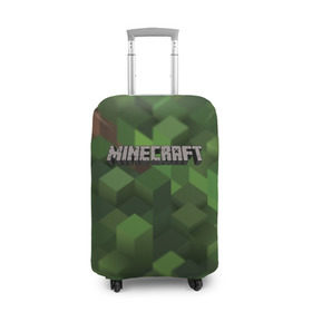 Чехол для чемодана 3D с принтом MINECRAFT  в Тюмени, 86% полиэфир, 14% спандекс | двустороннее нанесение принта, прорези для ручек и колес | blade | blocks | creeper | cubes | game | ken | mine craft | minecraft | mobs | sword | игры | крипер | майн крафт | майнкрафт | моб