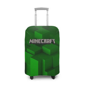 Чехол для чемодана 3D с принтом MINECRAFT в Тюмени, 86% полиэфир, 14% спандекс | двустороннее нанесение принта, прорези для ручек и колес | blade | blocks | creeper | cubes | game | ken | mine craft | minecraft | mobs | sword | игры | крипер | майн крафт | майнкрафт | моб