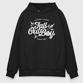 Мужское худи Oversize хлопок с принтом Fall Out Boy в Тюмени, френч-терри — 70% хлопок, 30% полиэстер. Мягкий теплый начес внутри —100% хлопок | боковые карманы, эластичные манжеты и нижняя кромка, капюшон на магнитной кнопке | fall out boy | fallout | falloutboy | группа | музыка | панк | рок | фолаутбой