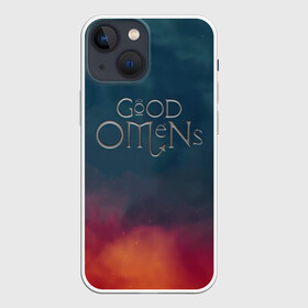 Чехол для iPhone 13 mini с принтом Сериал Благие намерения в Тюмени,  |  | evil | good | good omens | азирафель | ангел | благие намерения | гуд оменс | демон | добро | зло | кроули