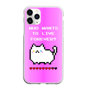 Чехол для iPhone 11 Pro матовый с принтом Cat forever в Тюмени, Силикон |  | 9 жизней | forever | pixel art | queen | wants to live | квин цитата | котенок | котик | котики | коты | кошка | кошки | пиксели | пиксель арт