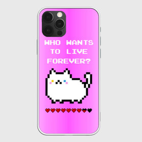 Чехол для iPhone 12 Pro Max с принтом Cat forever в Тюмени, Силикон |  | 9 жизней | forever | pixel art | queen | wants to live | квин цитата | котенок | котик | котики | коты | кошка | кошки | пиксели | пиксель арт