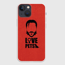 Чехол для iPhone 13 mini с принтом Love pets в Тюмени,  |  | Тематика изображения на принте: 2 | 3 | baba yaga | dog | john wick | keanu | puppy | reeves | баба яга | бабаяга | джон вик | джон уик | джонвик | джонуик | киану ривз | кино | собака | фильм