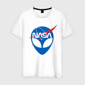 Мужская футболка хлопок с принтом Nasa в Тюмени, 100% хлопок | прямой крой, круглый вырез горловины, длина до линии бедер, слегка спущенное плечо. | nasa | space | галактика | земля | илон | инопланетяне | инопланетянин | картинка | картинки | космонавт | космос | луна | маск | мода | надпись | наса | планета | планеты | система | тренды