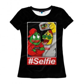 Женская футболка 3D с принтом Селфи в Тюмени, 100% полиэфир ( синтетическое хлопкоподобное полотно) | прямой крой, круглый вырез горловины, длина до линии бедер | background | black | cap | cool | dude | green | guy | monster | phone | photo | selfie | street | style | yellow | желтый | зеленый | кадр | кепка | красный | креатив | круто | монстр | очки | парень | пацан | прикольный | свитер | селфи | серый 