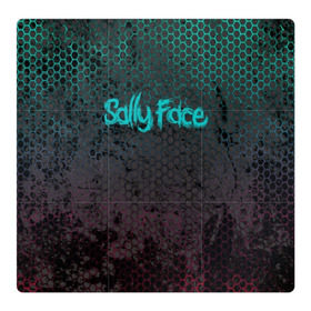 Магнитный плакат 3Х3 с принтом Sally Face (Соты). в Тюмени, Полимерный материал с магнитным слоем | 9 деталей размером 9*9 см | face | game | horror | larry | sally | sally face | sanity s fall | игра | ларри | мальчик с протезом | салли | салли фейс | ужасы