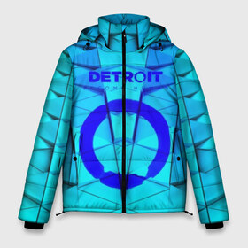 Мужская зимняя куртка 3D с принтом Detroit Вecome Human в Тюмени, верх — 100% полиэстер; подкладка — 100% полиэстер; утеплитель — 100% полиэстер | длина ниже бедра, свободный силуэт Оверсайз. Есть воротник-стойка, отстегивающийся капюшон и ветрозащитная планка. 

Боковые карманы с листочкой на кнопках и внутренний карман на молнии. | Тематика изображения на принте: 3d | cтать человеком | detroit city | detroit: вecome human | игра | интерактивная | квест | кинематограф | приключения | франция
