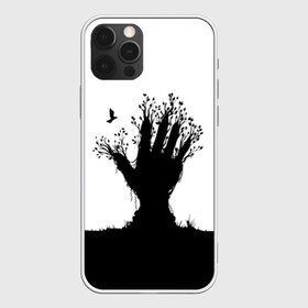 Чехол для iPhone 12 Pro Max с принтом Дерево в Тюмени, Силикон |  | bird | branches | ground | hand | leafs | tree | ветки | дерево | земля | листья | птица | рука