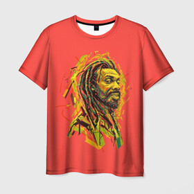 Мужская футболка 3D с принтом RastaArt в Тюмени, 100% полиэфир | прямой крой, круглый вырез горловины, длина до линии бедер | art | bob marley | cannabis | rasta | rastaman | reggae | reggy | weed | боб марли | раста | растаман | регги | рэгги