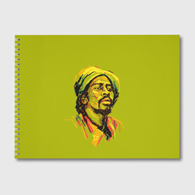 Альбом для рисования с принтом RastaArt 3 в Тюмени, 100% бумага
 | матовая бумага, плотность 200 мг. | Тематика изображения на принте: art | bob marley | cannabis | rasta | rastaman | reggae | reggy | weed | боб марли | раста | растаман | регги | рэгги