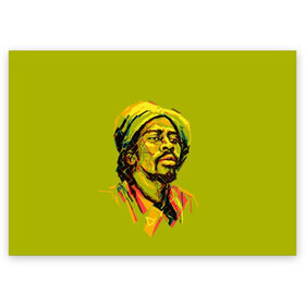 Поздравительная открытка с принтом RastaArt 3 в Тюмени, 100% бумага | плотность бумаги 280 г/м2, матовая, на обратной стороне линовка и место для марки
 | art | bob marley | cannabis | rasta | rastaman | reggae | reggy | weed | боб марли | раста | растаман | регги | рэгги