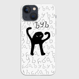 Чехол для iPhone 13 mini с принтом ЪУЪ СЪУКА в Тюмени,  |  | cat | mem | memes | truxkot19 | интернет приколы | кот | мем | мем кот | ъуъ | ъуъ съука