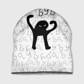 Шапка 3D с принтом ЪУЪ СЪУКА в Тюмени, 100% полиэстер | универсальный размер, печать по всей поверхности изделия | cat | mem | memes | truxkot19 | интернет приколы | кот | мем | мем кот | ъуъ | ъуъ съука